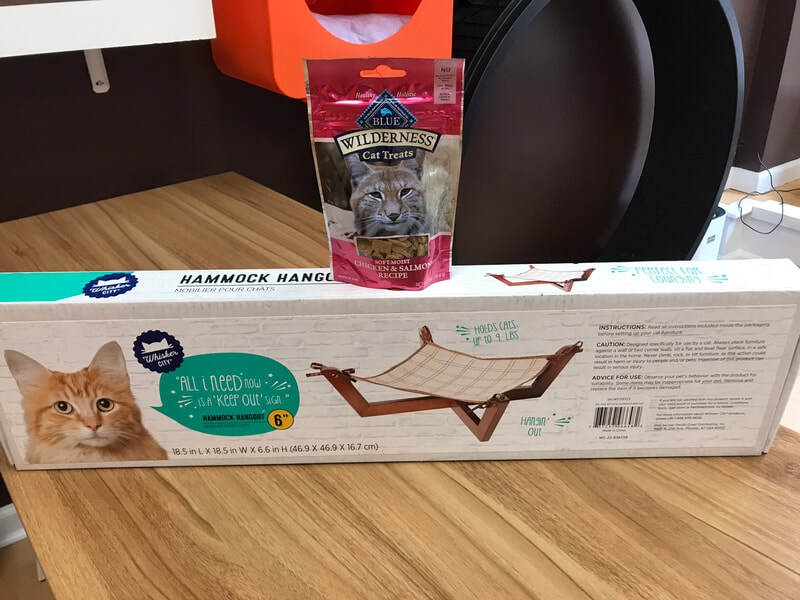 13. Cat hammock, Blue Wilderness treats