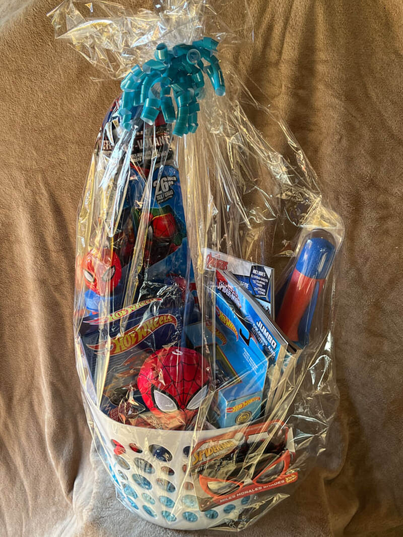Raffle prize #2: Spider-Man/Hot Wheels basket