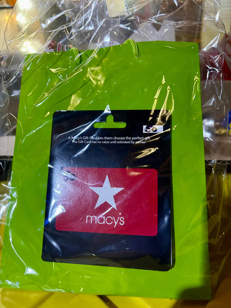 7. $50 gift card to Macy's. 